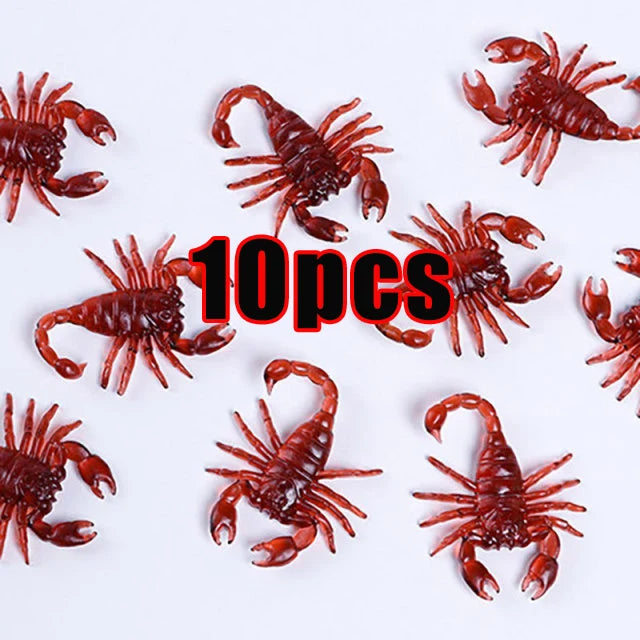 50pcs Realistic Fake Bug Prank Set Halloween Party Decor Props