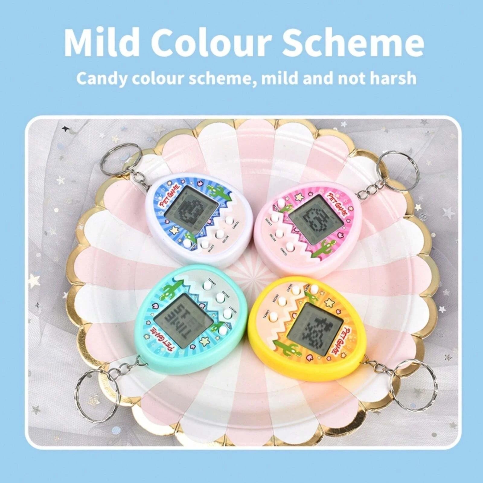 Electronic Virtual Pet Game Keychain Nostalgic Digital Animal Toy