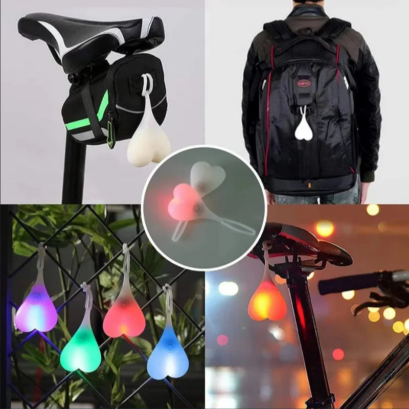 Creative Heart LED Bike Tail Light Waterproof Cycling Safety Warning Lamp - 4