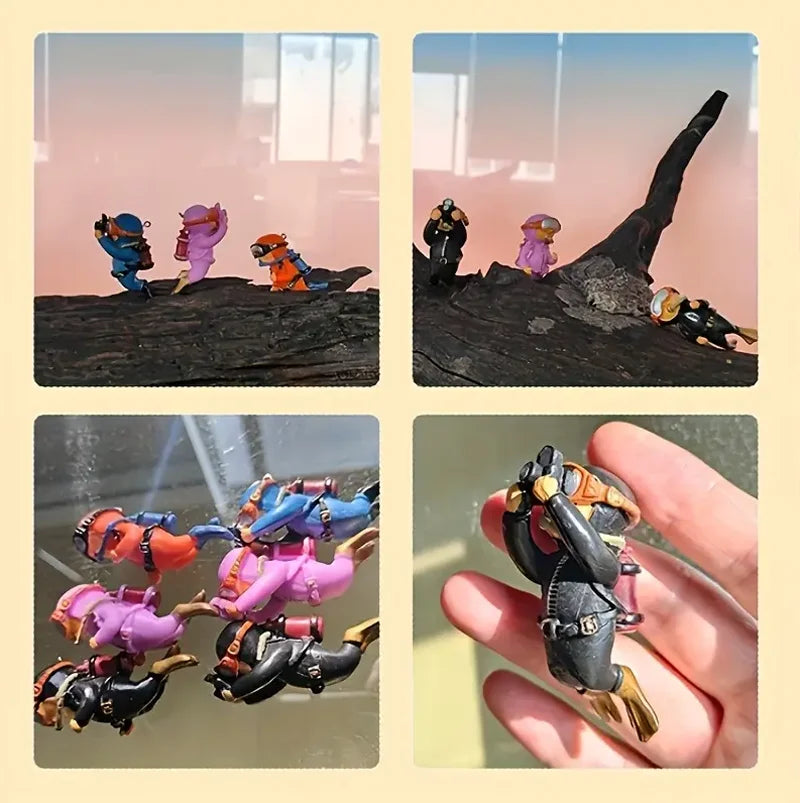 Floating Scuba Diver Aquarium Decoration Fish Tank Landscaping Ornament