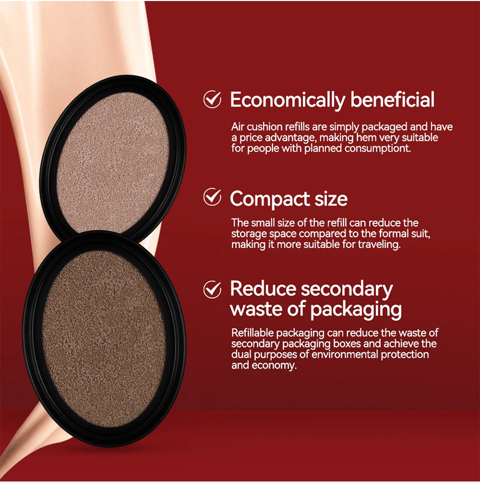 Waterproof Cushion Foundation Refill Long Lasting Korean Makeup CC Cream - 8