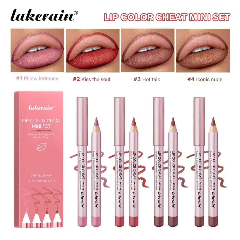 Matte Lip Pencil Waterproof Brown Lip Liner Stain - 1