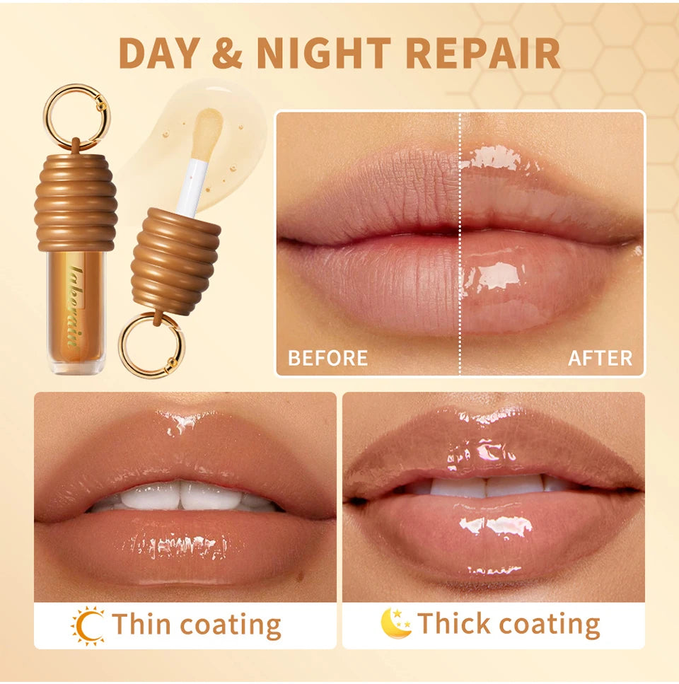 Honey Chocolate Lip Gloss Set Moisturizing Lip Oil Plumper - 9
