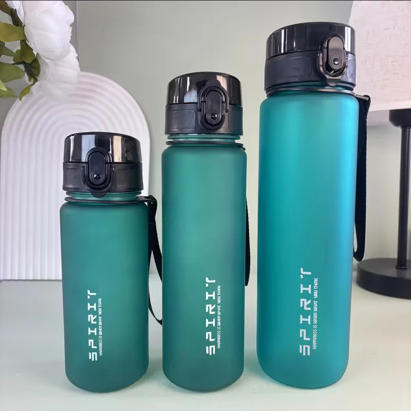 Frosted Sports Water Bottle BPA Free Portable Leakproof Fitness Cup