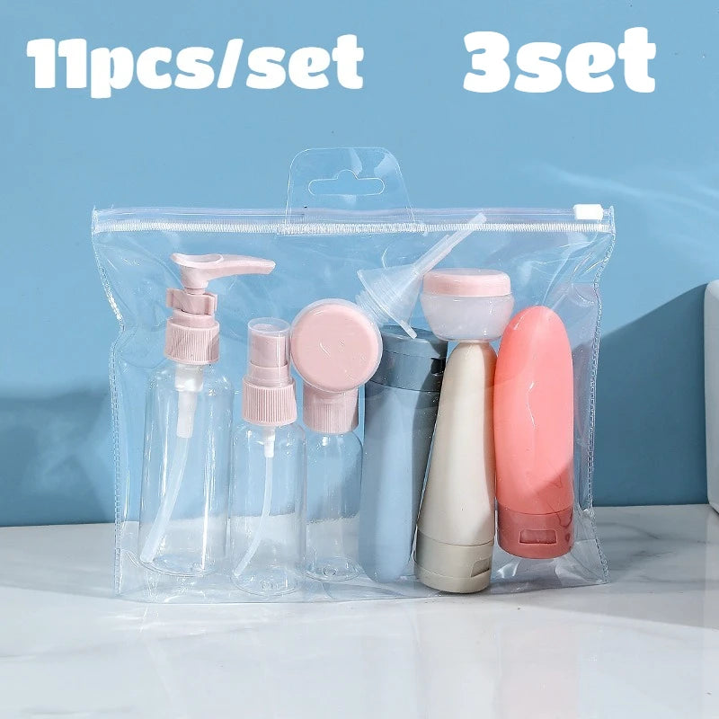 11 Piece Travel Bottle Set Leak Proof Toiletry Container Kit - 16