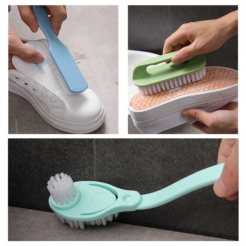 3 Piece Household Cleaning Brush Set Laundry and Shoe Scrubber