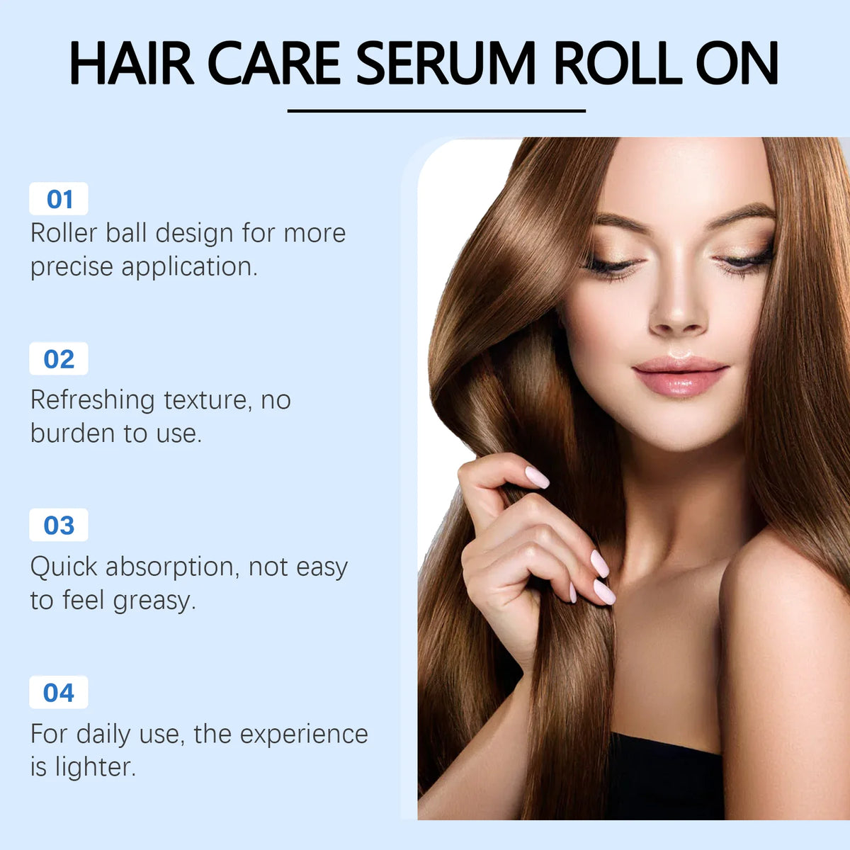 Rosemary Hair Growth Serum Roll-on Scalp Nourishing Hair Roller