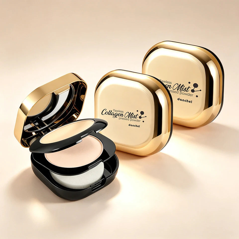 Double Layer Pressed Powder Oil Control Matte Setting Powder Makeup - 19