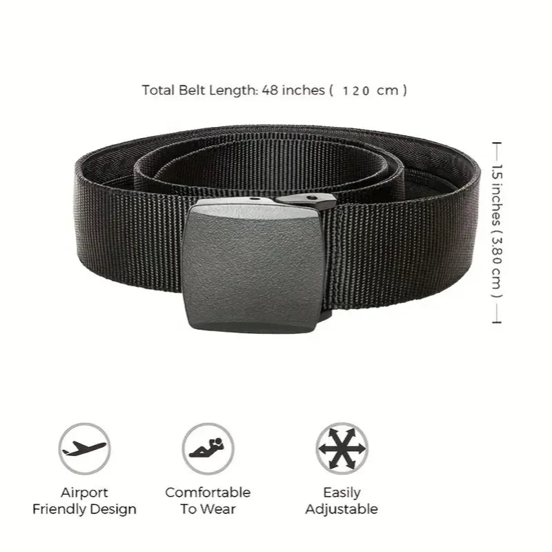 2 Pack Tactical Nylon Belt Quick Release Webbing Canvas Work Belt