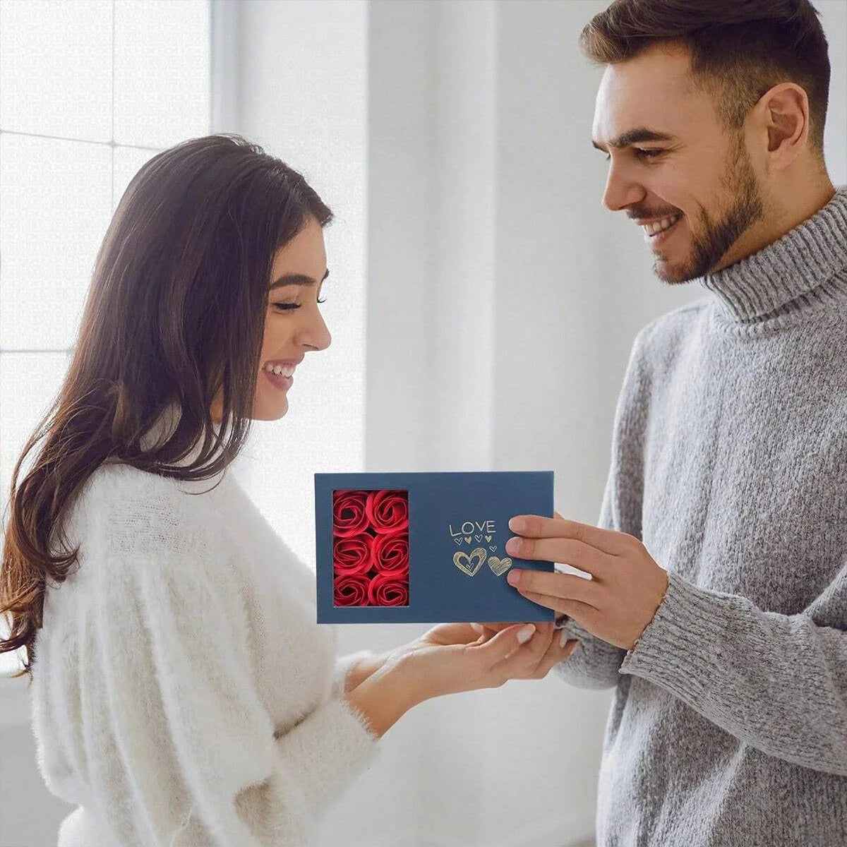 Eternal Rose Jewelry Gift Box for Valentine Day Anniversary Necklace