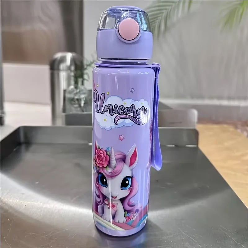 700ml Unicorn Space Cup Reusable Sport Water Bottle Portable Straw Jug - 15