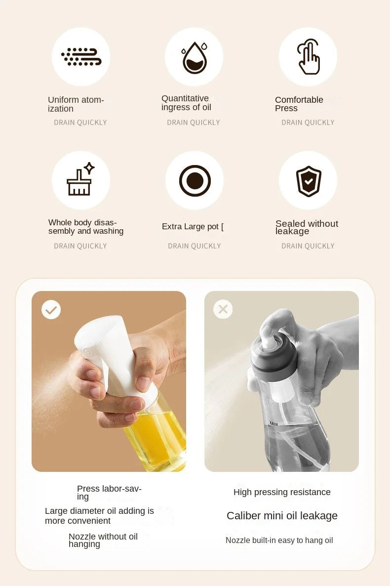 Kitchen Oil Sprayer Bottle Mist Dispenser for Cooking and Air Fryer - 8