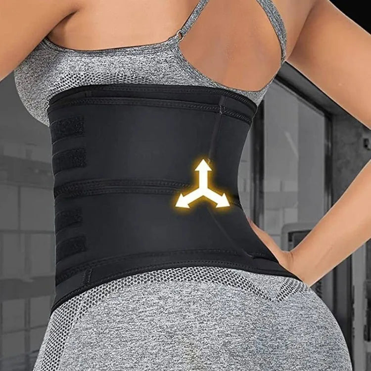 Adjustable Zipper Waist Trainer Slimming Abdominal Support Belt - 3