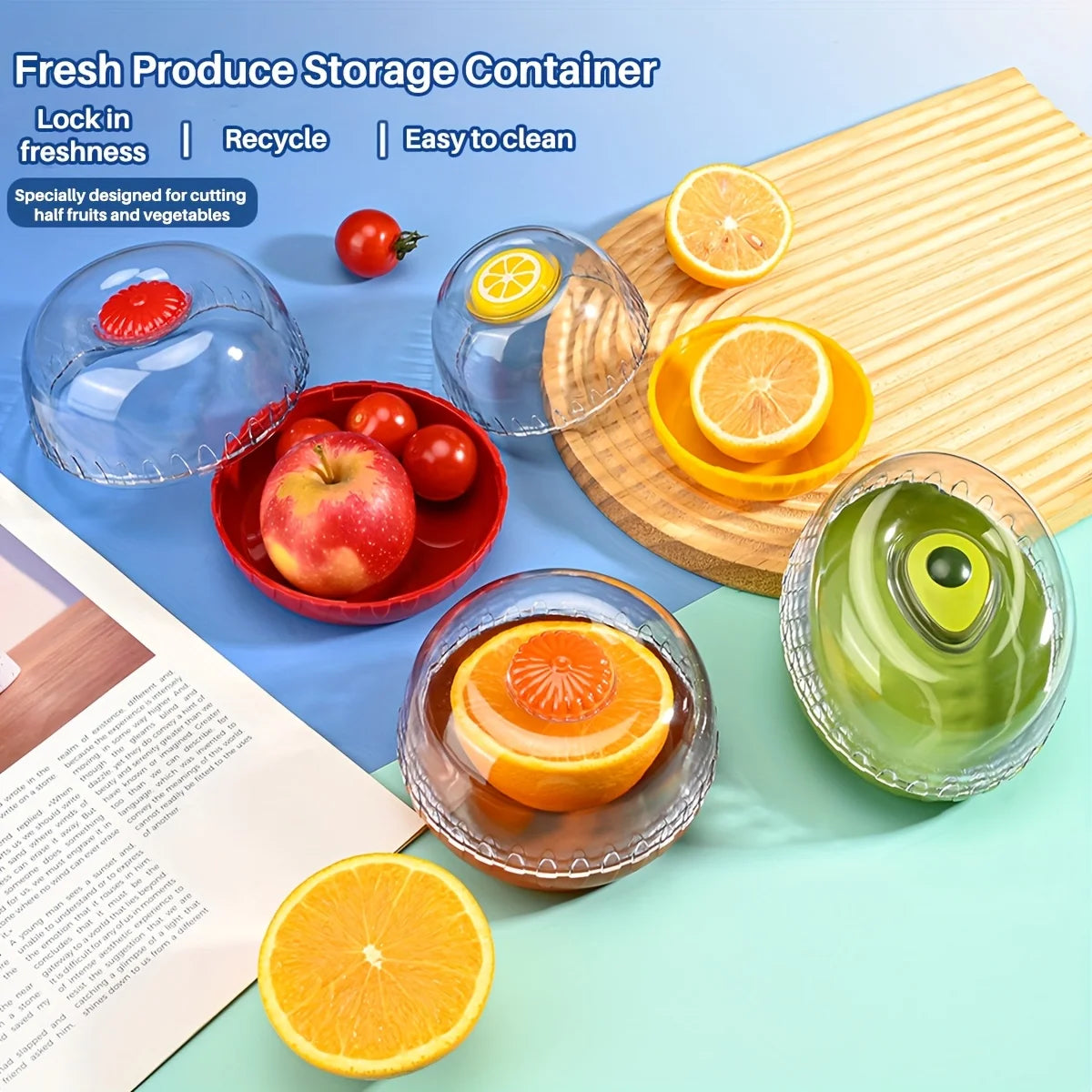 Airtight Fruit Vegetable Crisper Container Food Storage Keeper Box - 7