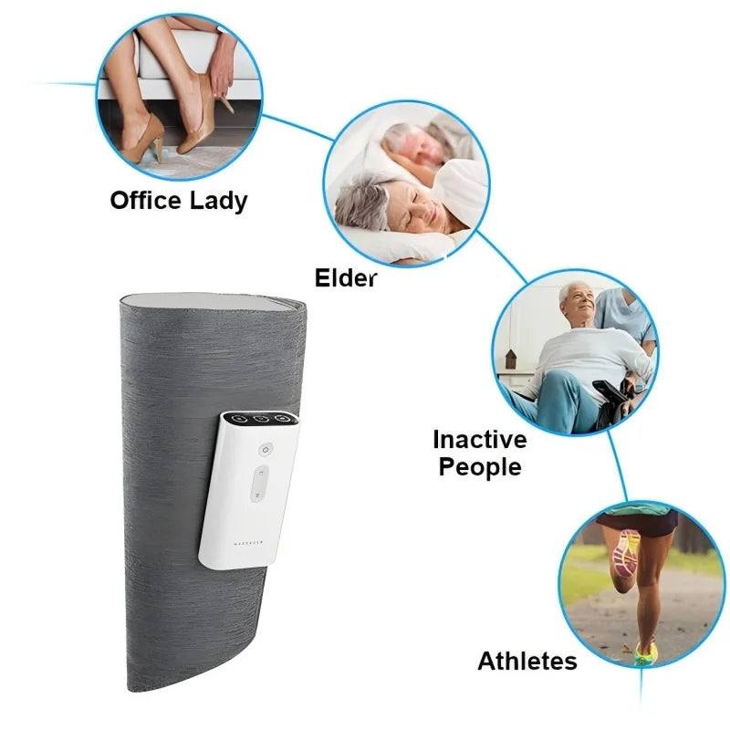 Cordless Airbag Leg Massager Rechargeable Calf Thigh Relaxation Machine - 6