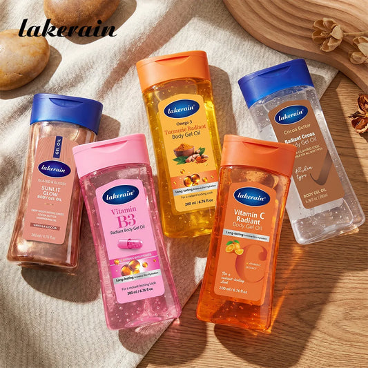 Lakerain Radiant Body Gel Oil Moisturizing Shimmer Hydrating Skincare