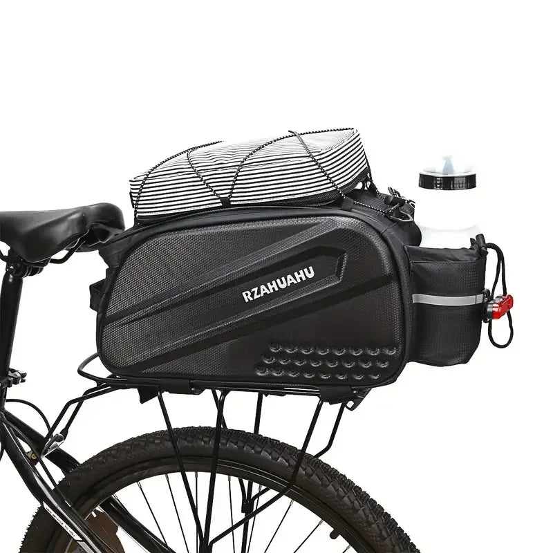 RZAHUAHU Waterproof Bicycle Rear Rack Bag 10L MTB Bike Tail Storage Pack