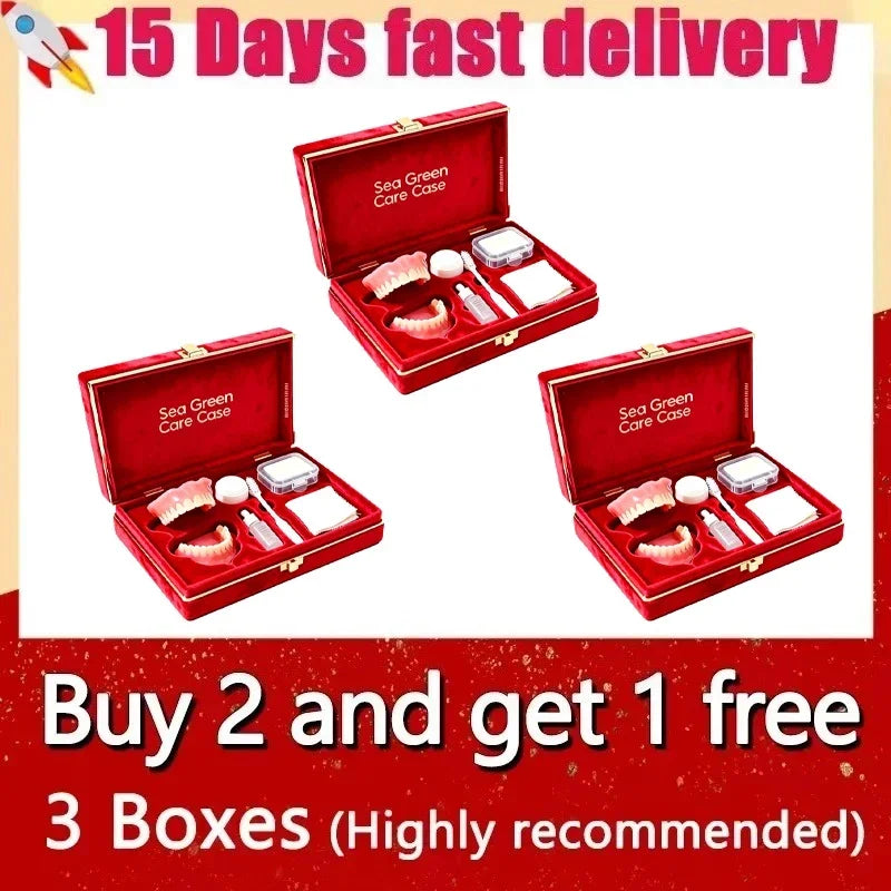 Silicone Dentures Full Mouth False Teeth Set - 17