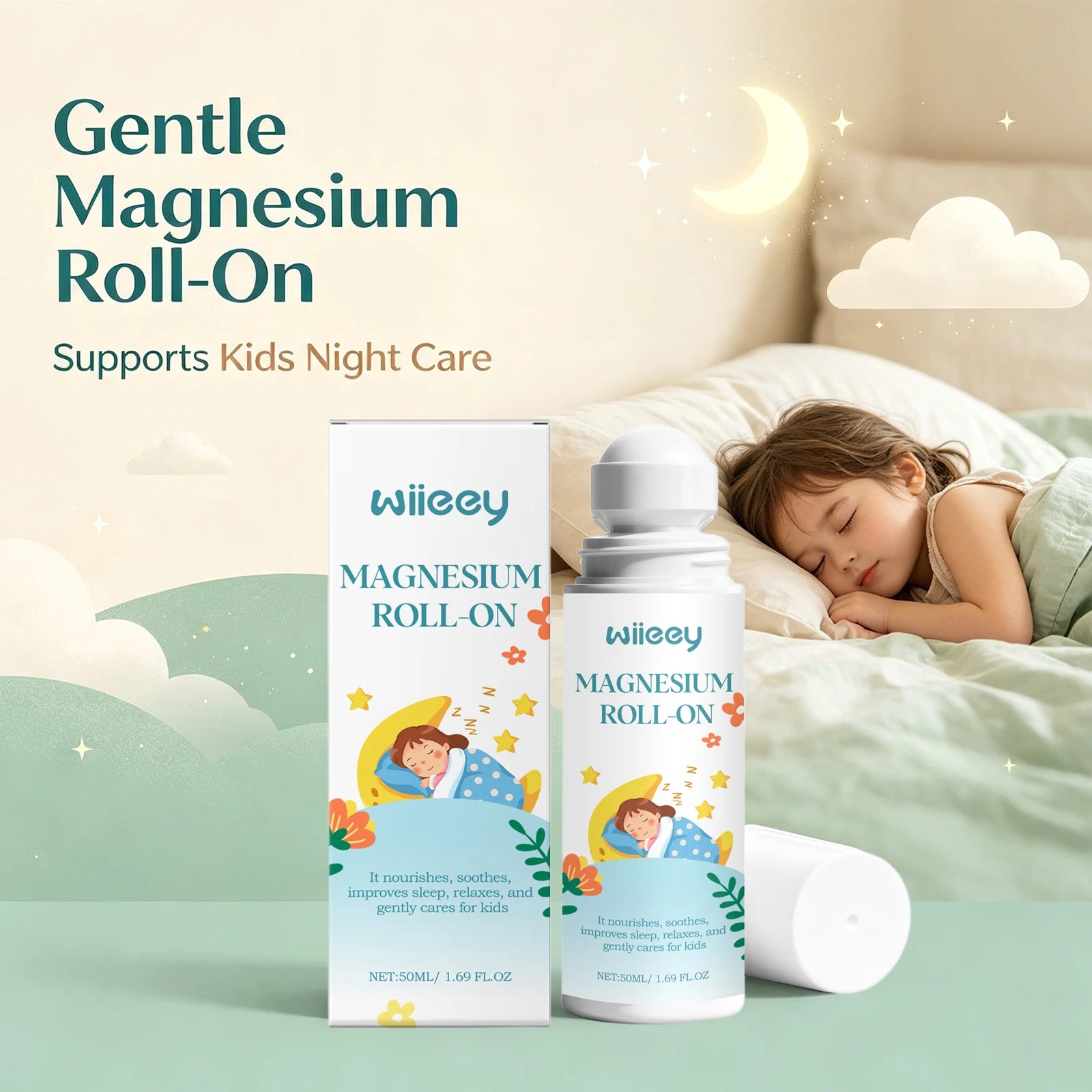 Magnesium Roll-On Natural Calming Relax Sleep Aid Roller - 1