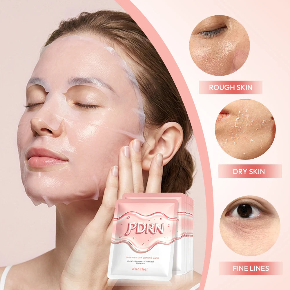 Korean Salmon DNA PDRN Pink Vitamin Hydrating Facial Sheet Mask