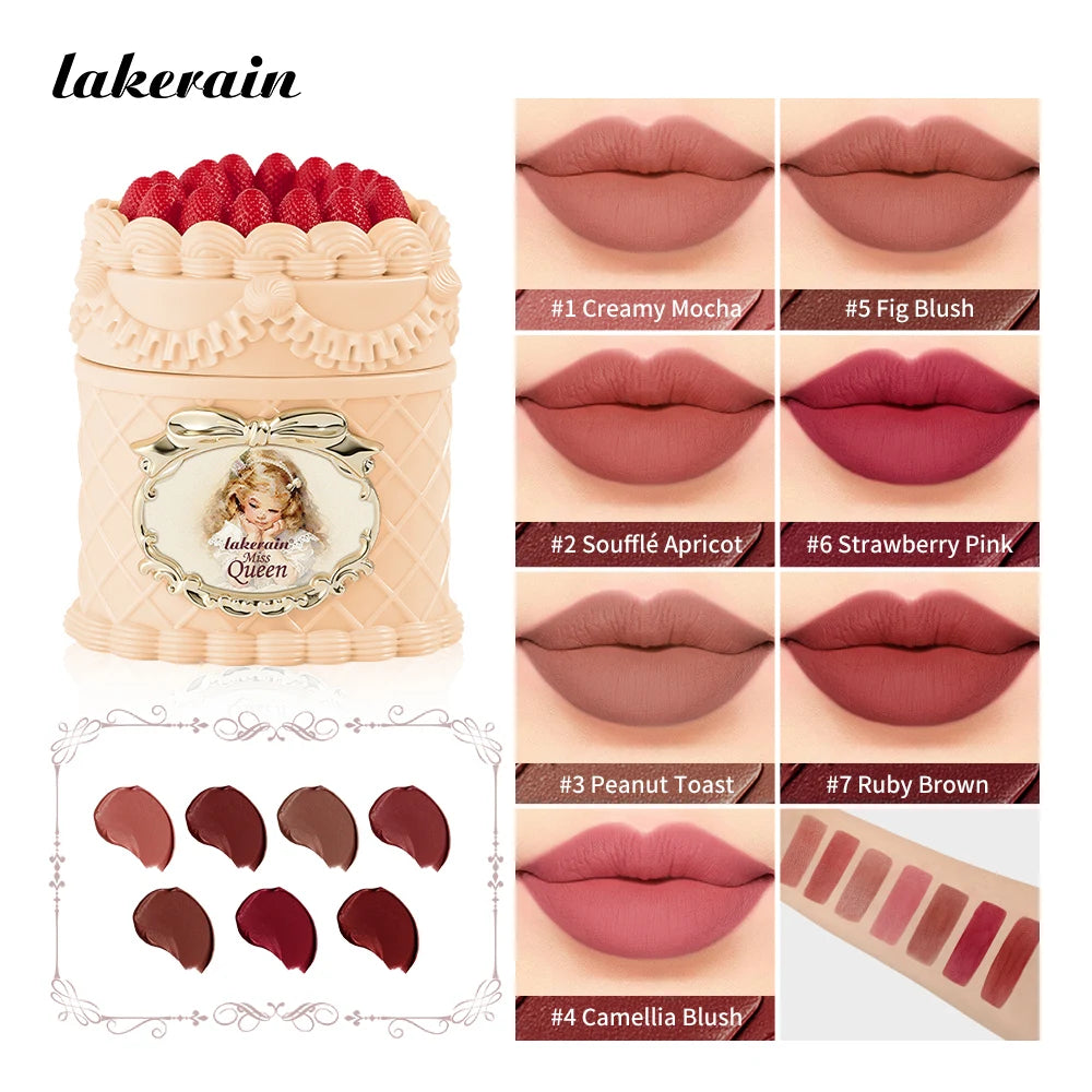 Strawberry Cake Lip Mud Matte Velvet Lipstick