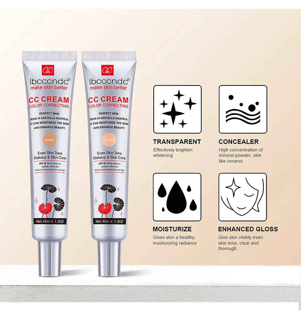Color Correcting CC Cream Foundation Moisturizing Waterproof Makeup - 9