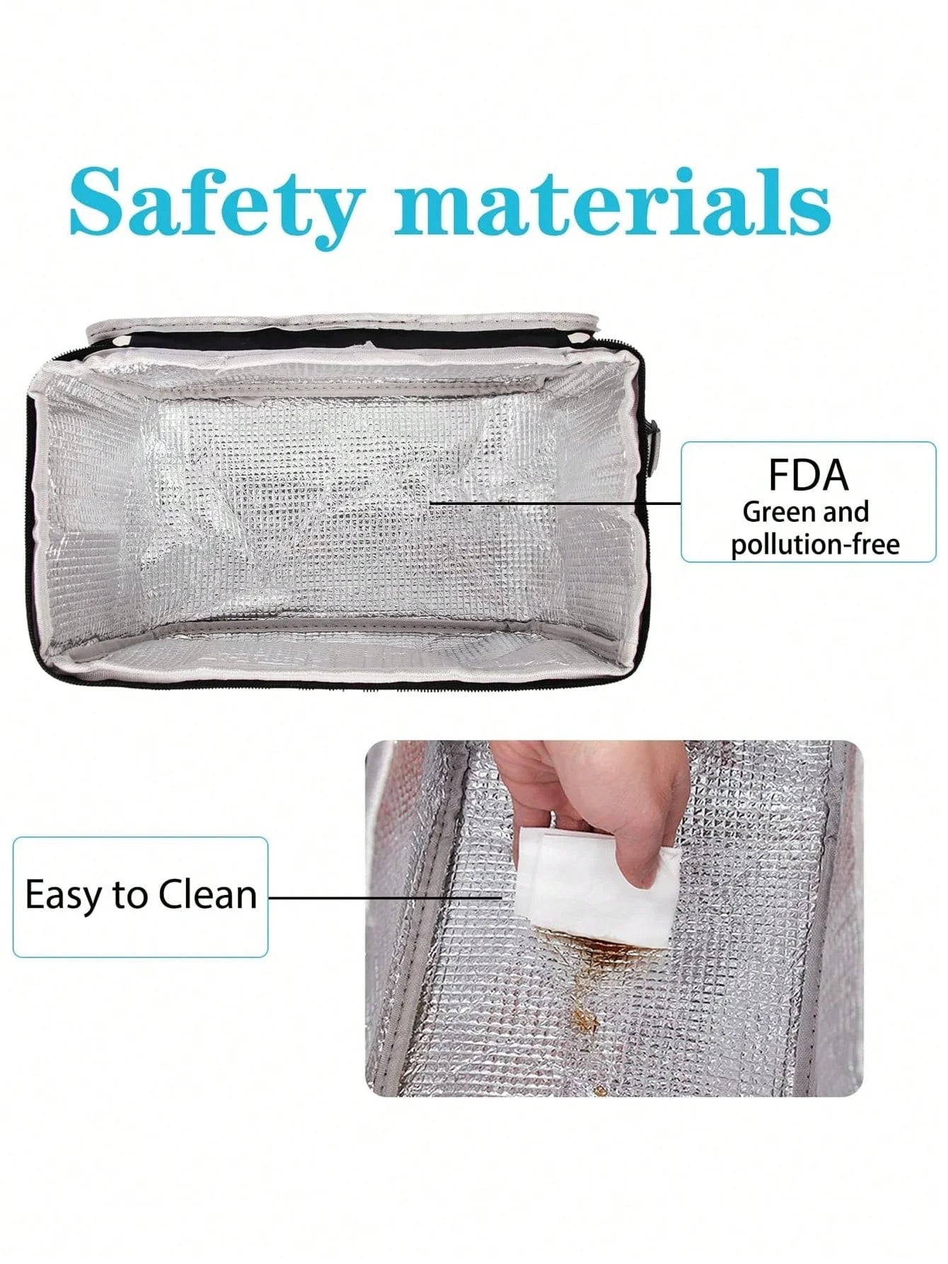 Insulated Lunch Bag Thermal Tote Cooler Box for Office Work and Travel