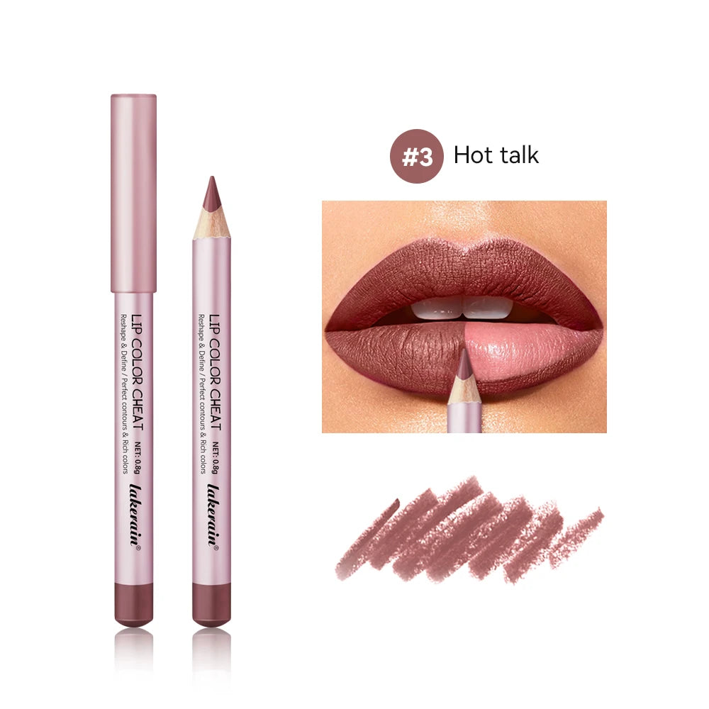 Matte Lip Pencil Waterproof Brown Lip Liner Stain - 24