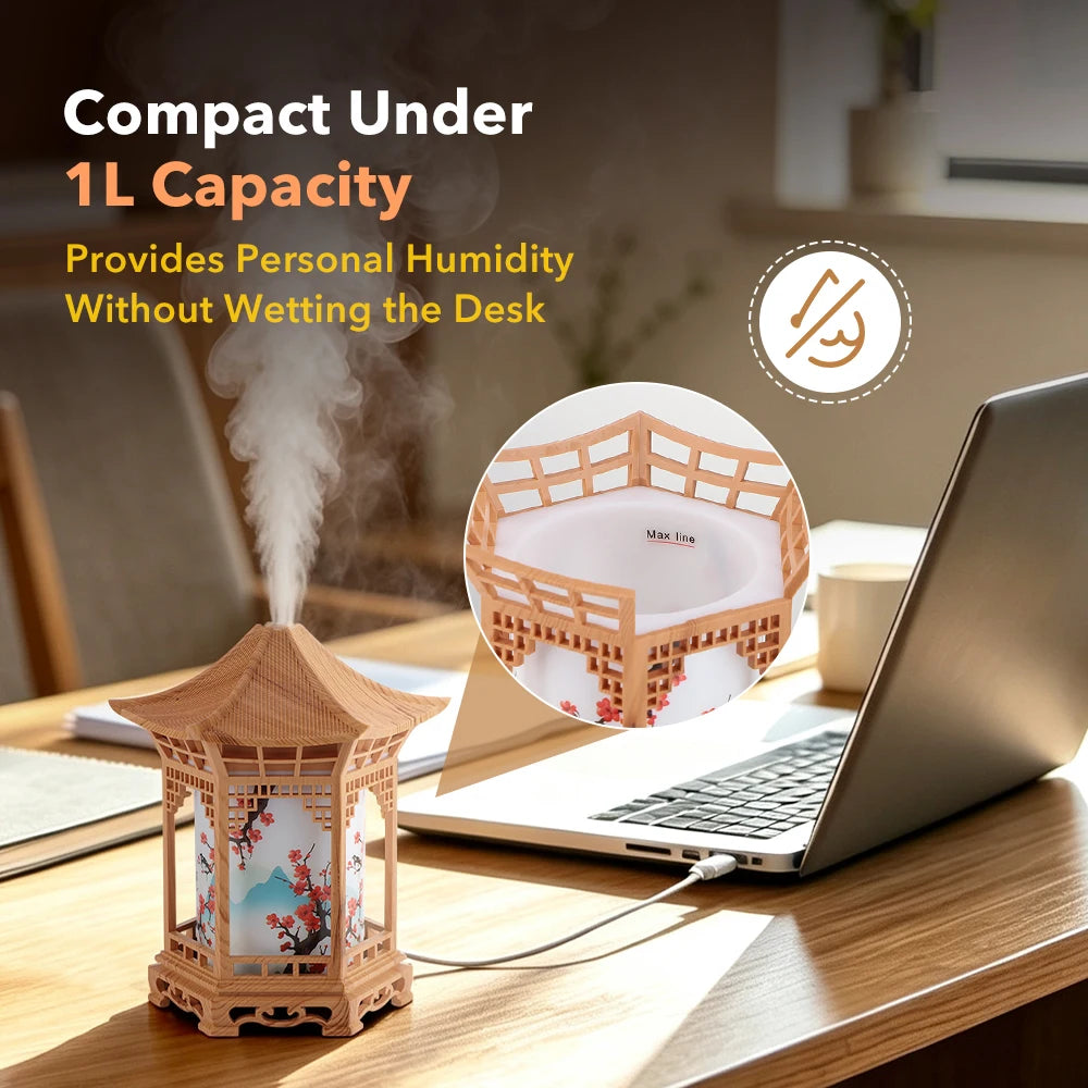 USB Ultrasonic Humidifier Cool Mist Night Light Portable Mini - 3