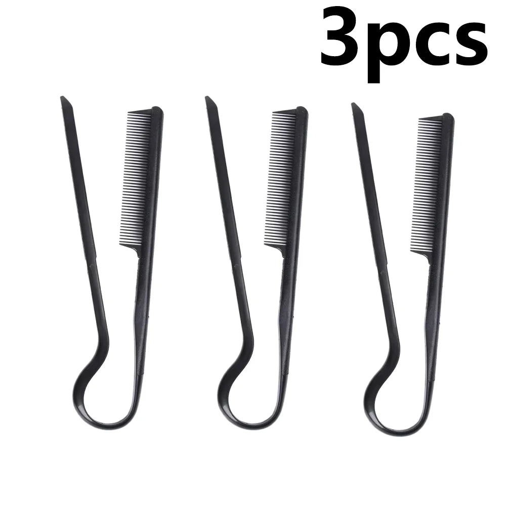 V Shaped Hair Straightening Comb Professional Styling Splint Clip - 15