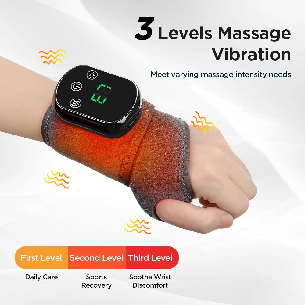 Cordless Heated Wrist Brace & Vibration Massager Wrap - 2