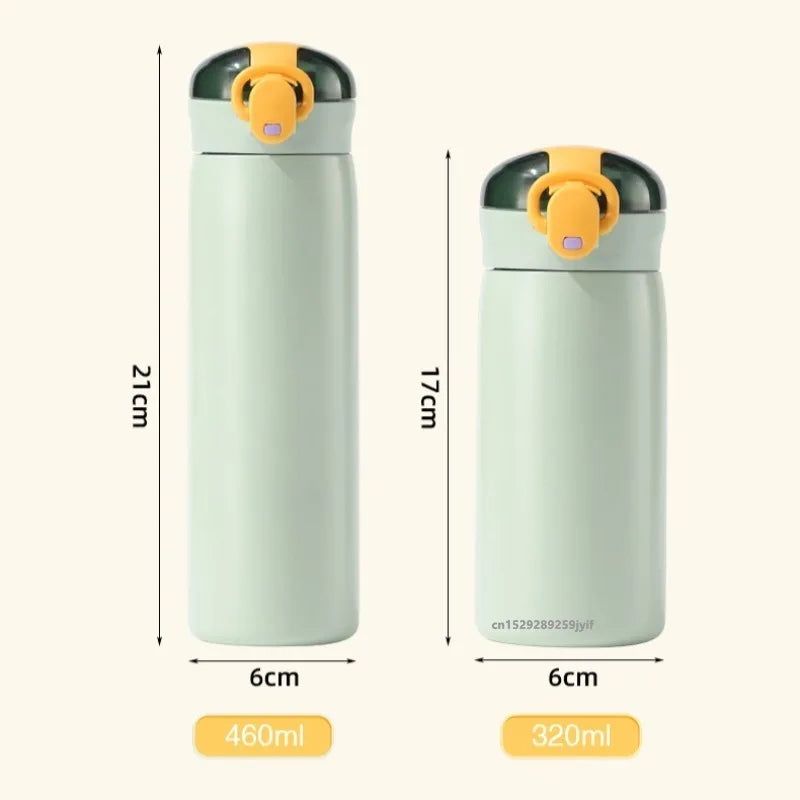 Stainless Steel Thermal Kids Water Bottle Vacuum Insulated Straw Mug - 2