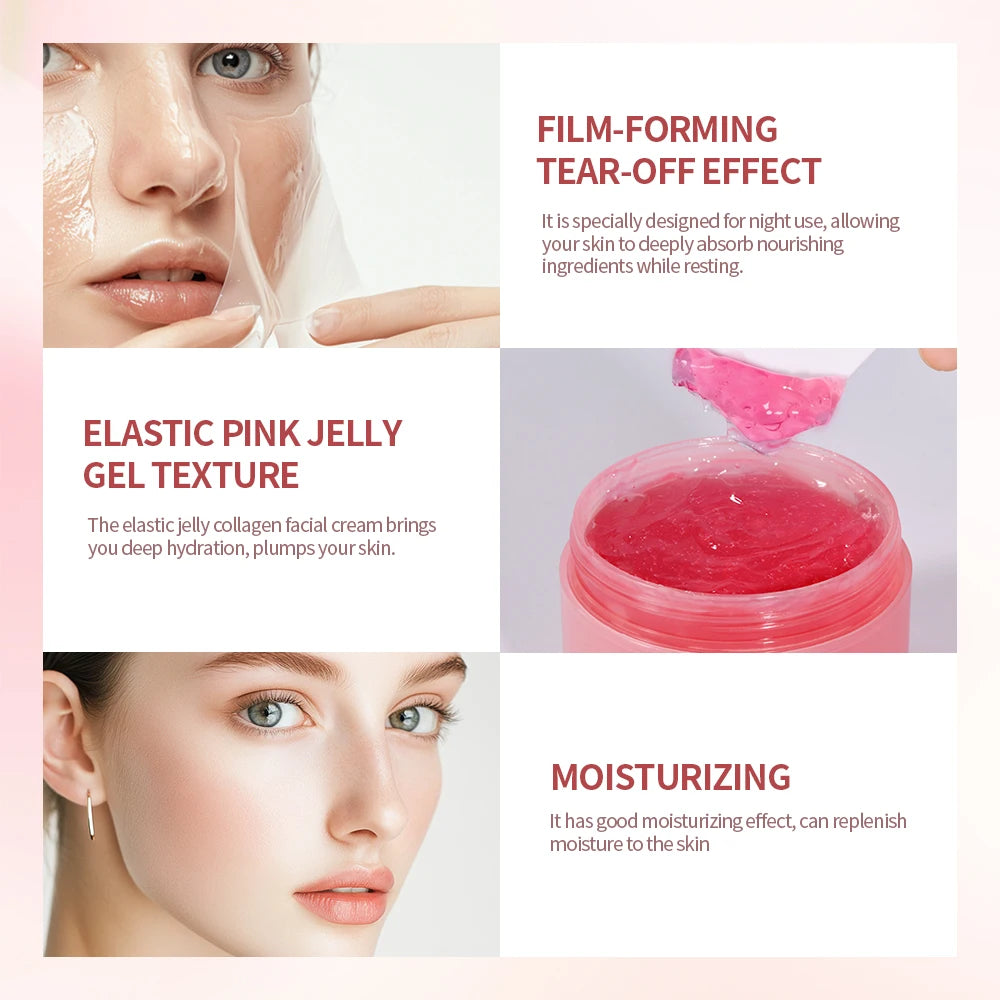Collagen Jelly Cream Peel-Off Overnight Mask Hydrating Firming Skincare