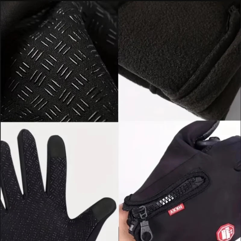 Mens Waterproof Winter Gloves Touch Screen Thermal Ski Riding Gloves - 3