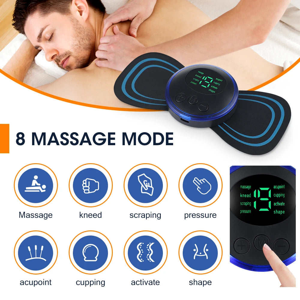 Smart Electric Neck Massager Portable Cervical Massage Patch Tool - 10