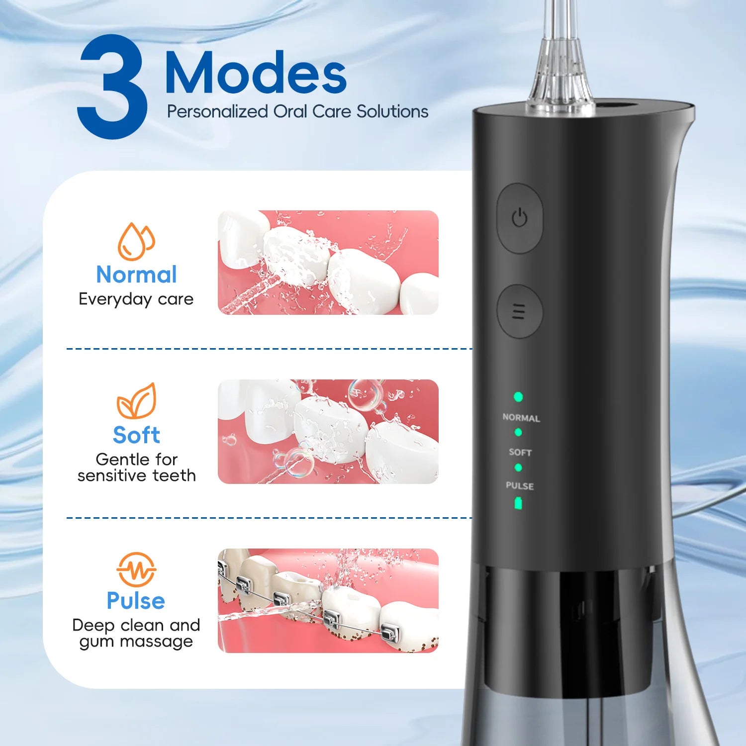 Electric Toothbrush & Water Flosser Oral Irrigator Kit - 4