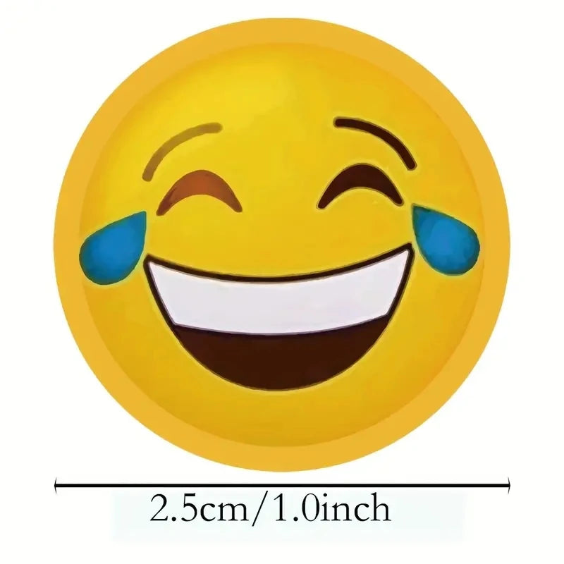 500 Pcs Emoji Sticker Roll Reward Labels for Kids Crafting and Parties - 10