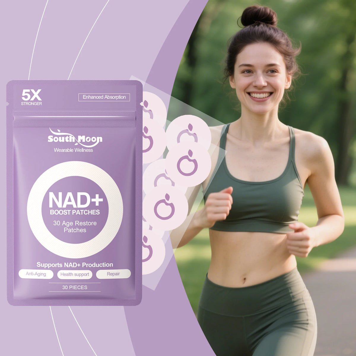 South Moon NAD+ Boost Patches Age Restore Skin Care Stickers