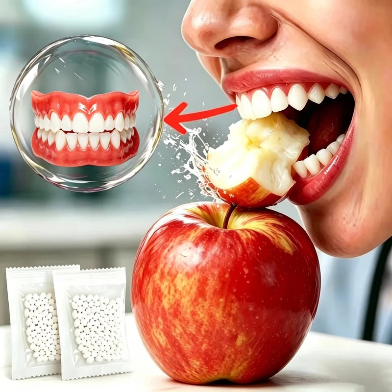 Soft Silicone Upper Lower Dentures Comfort False Teeth Smile Appliance