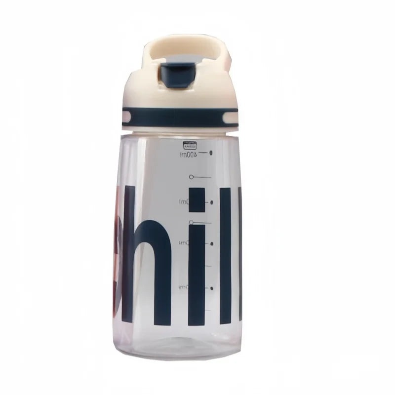 450ml Sports Water Bottle Leak Proof Portable Straw Drinking Cup