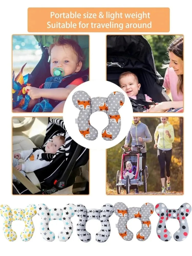 Baby Travel Neck Pillow U Shaped Support for Car Seat and Stroller