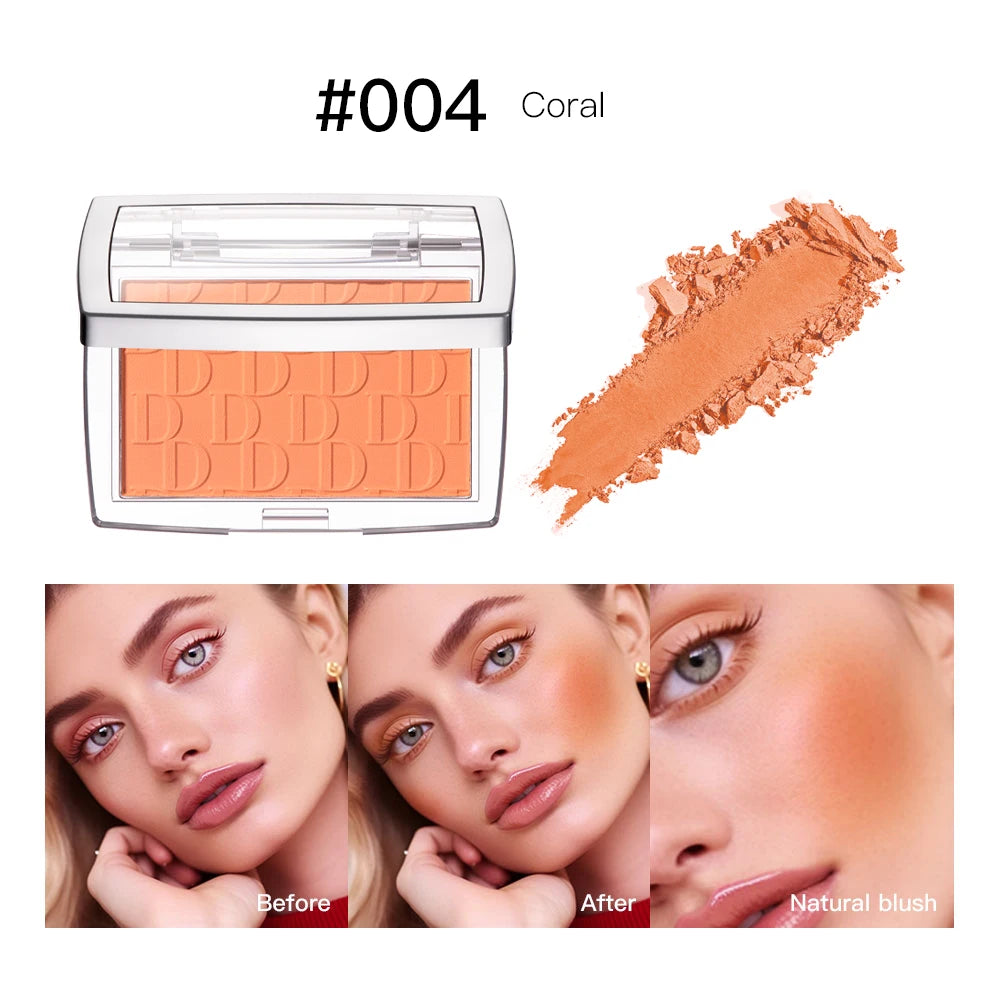Matte Embossed Blush Palette Rosy Facial Blusher Powder - 24