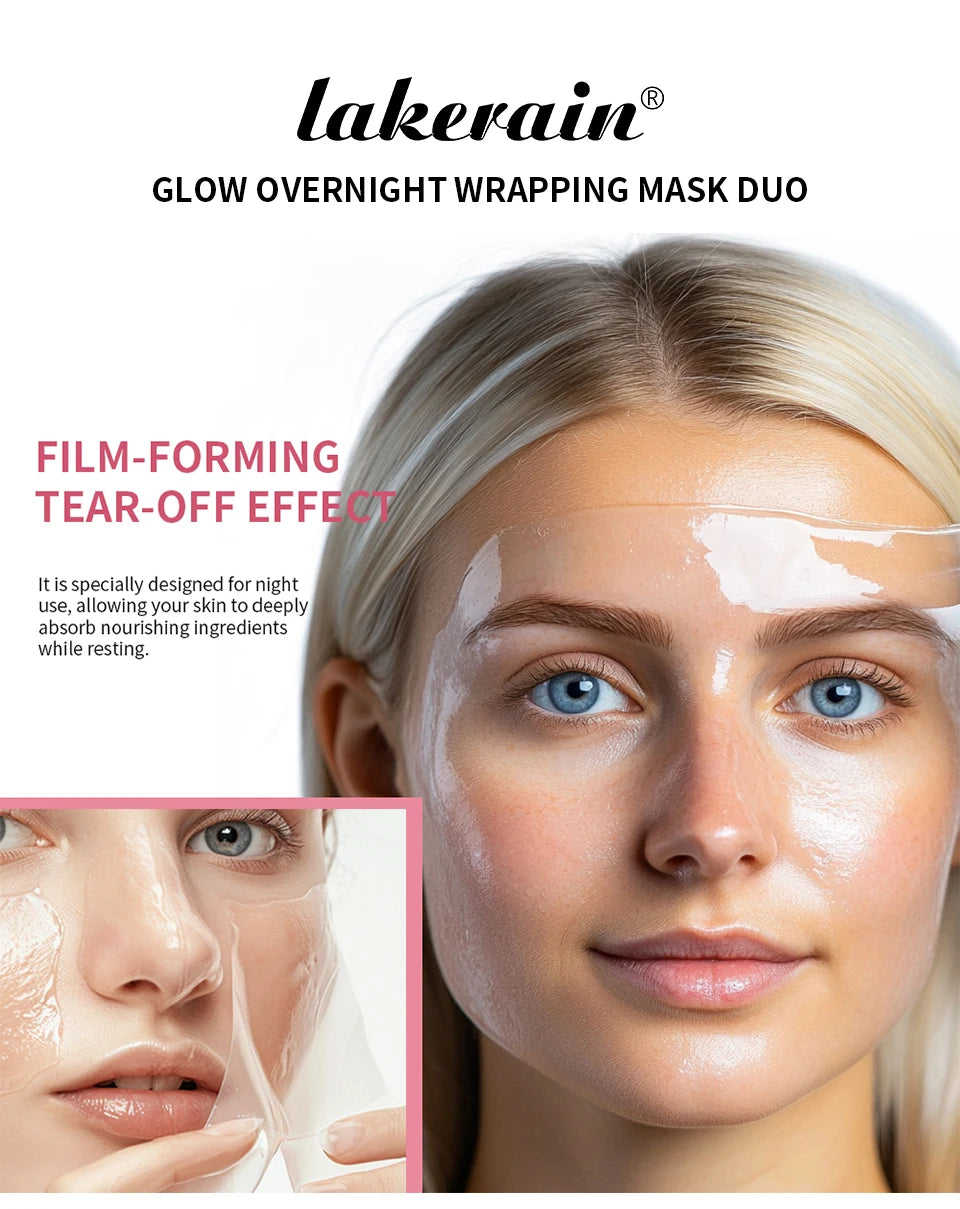 Glow Overnight Wrapping Mask Duo Collagen Turmeric Skincare Combo