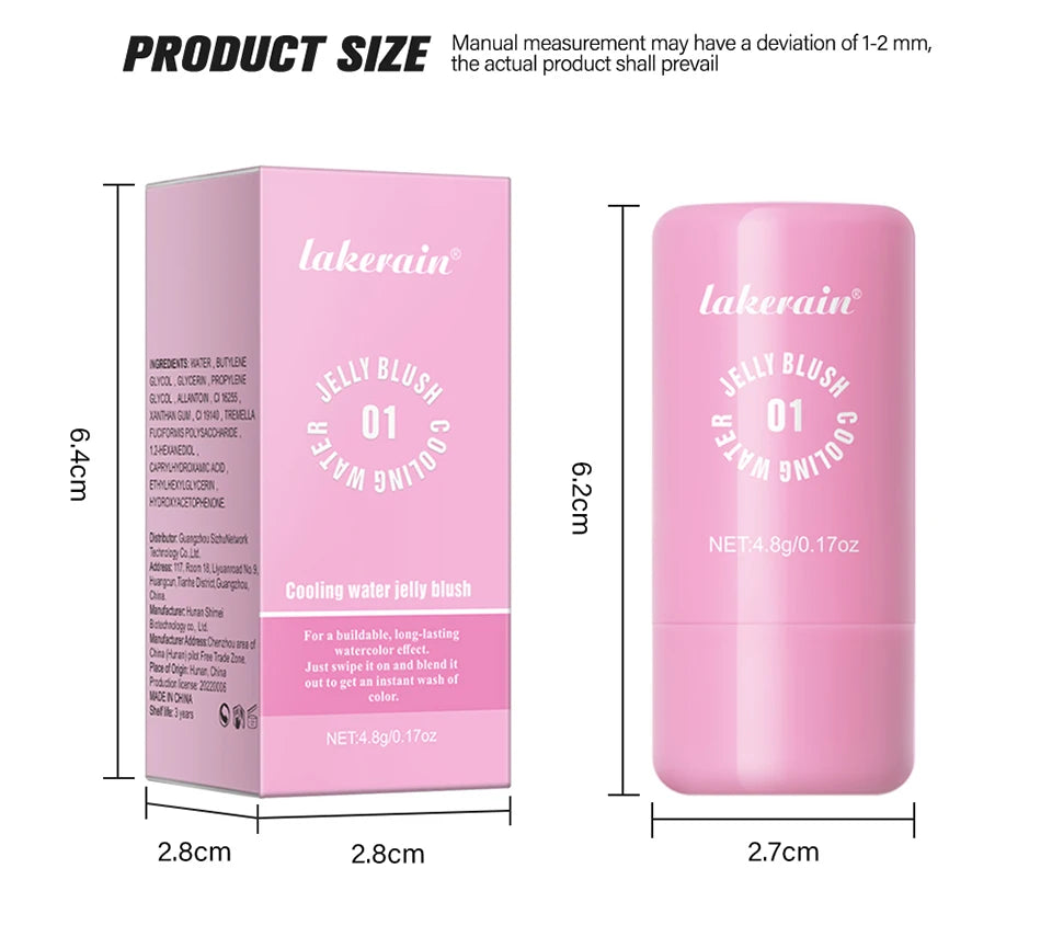 3 in 1 Jelly Tint Stick Hydrating Blush and Lip Tint