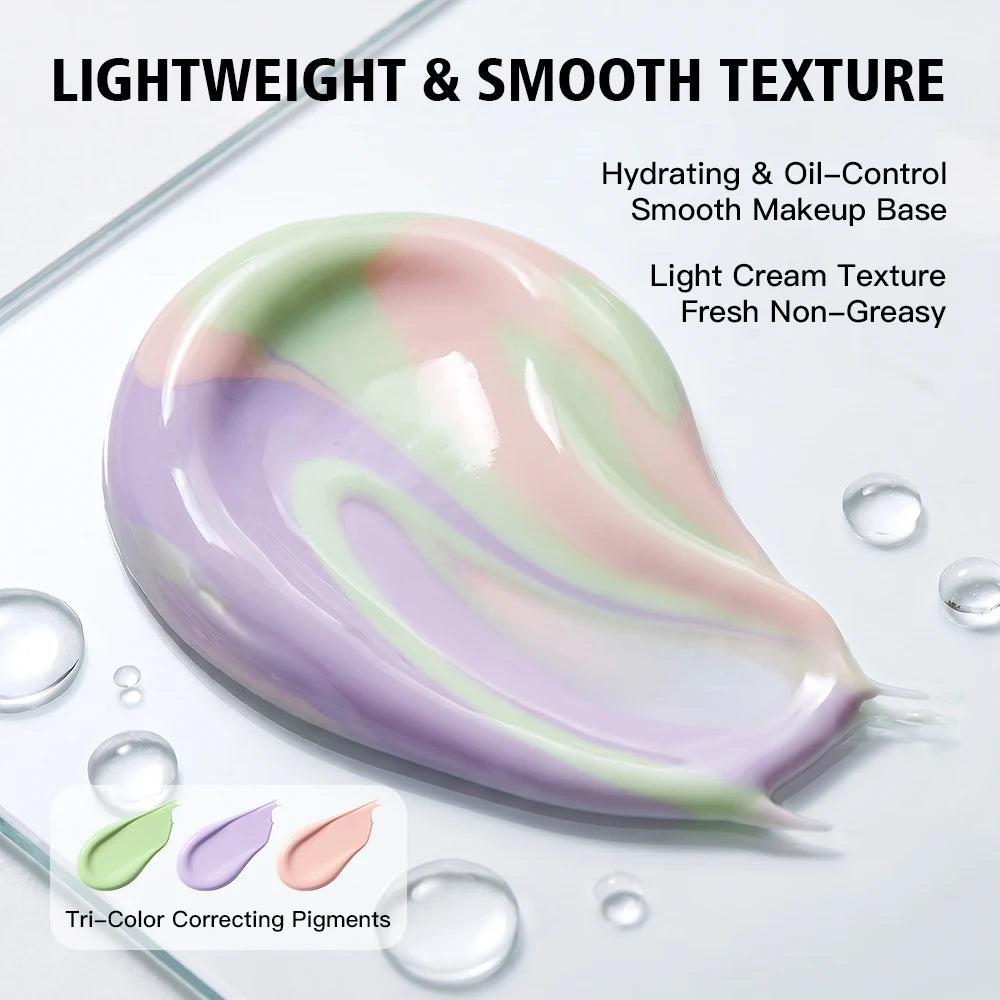 Three Color Face Primer and Hydrating Concealer Isolation Cream - 13