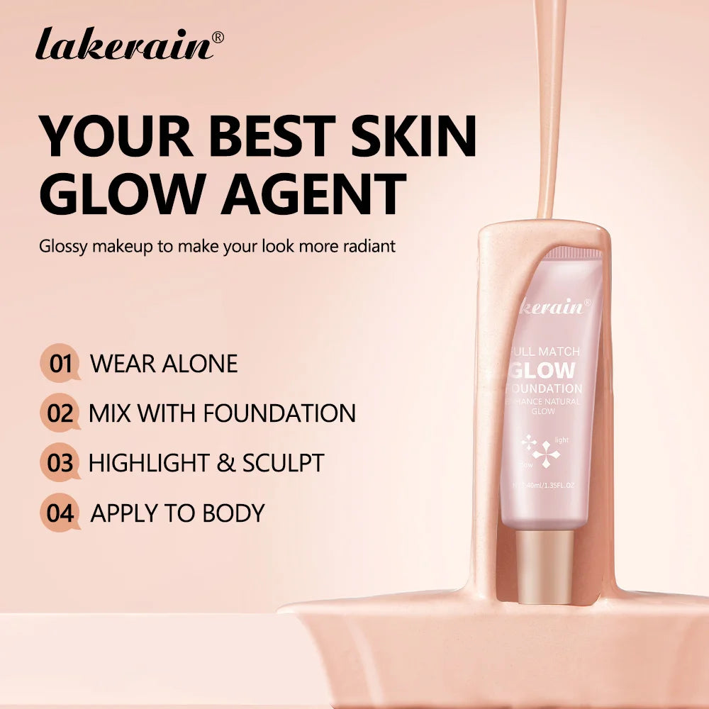 Glowing Liquid Foundation Moisturizing Highlighter Makeup Base