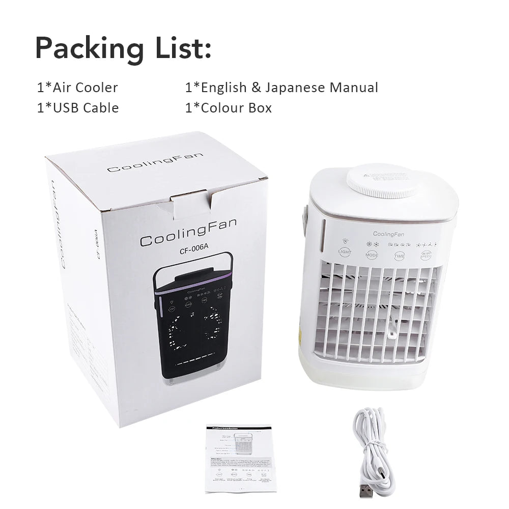 Portable Air Conditioner Fan USB Mini Cooler Humidifier - 15