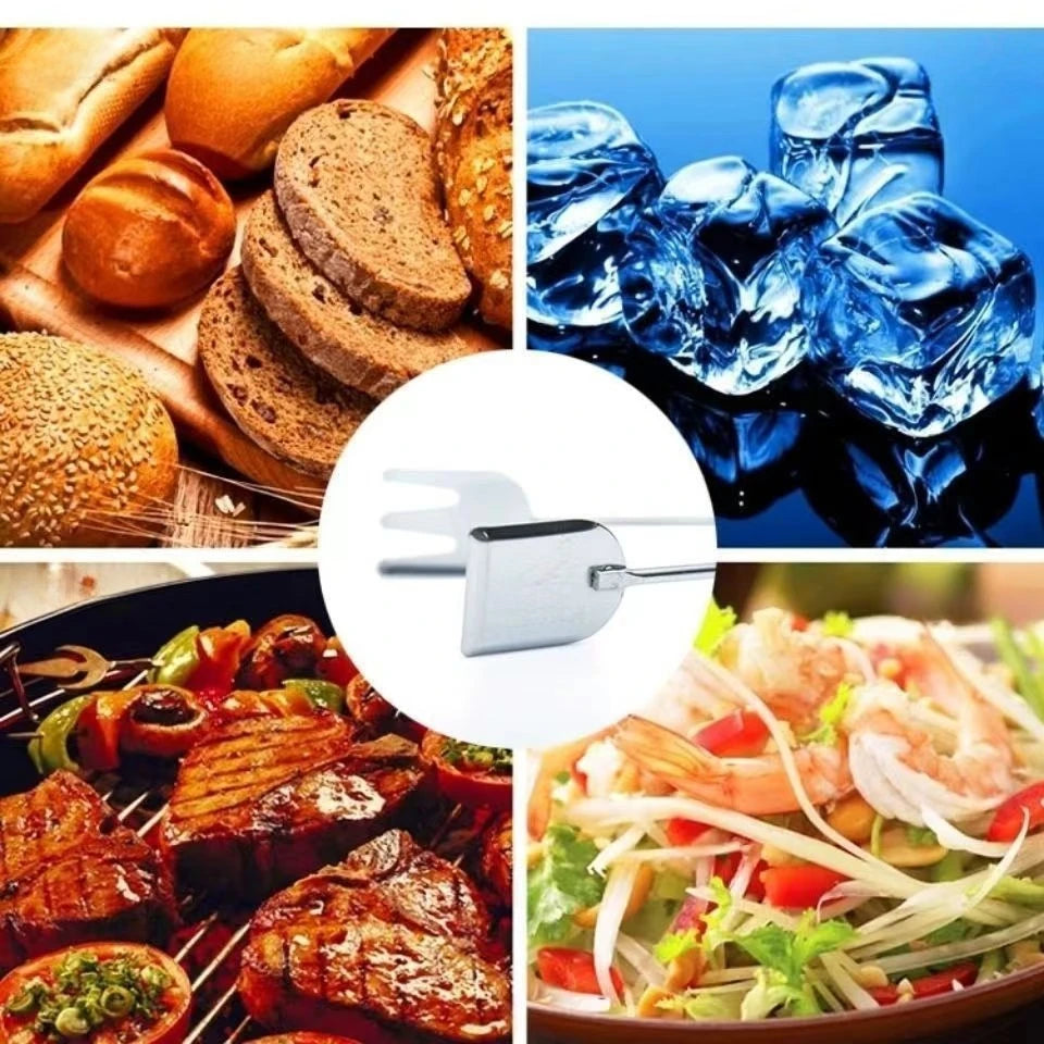 3Pcs Stainless Steel BBQ Scissor Tongs Kitchen Food Grill Clamps