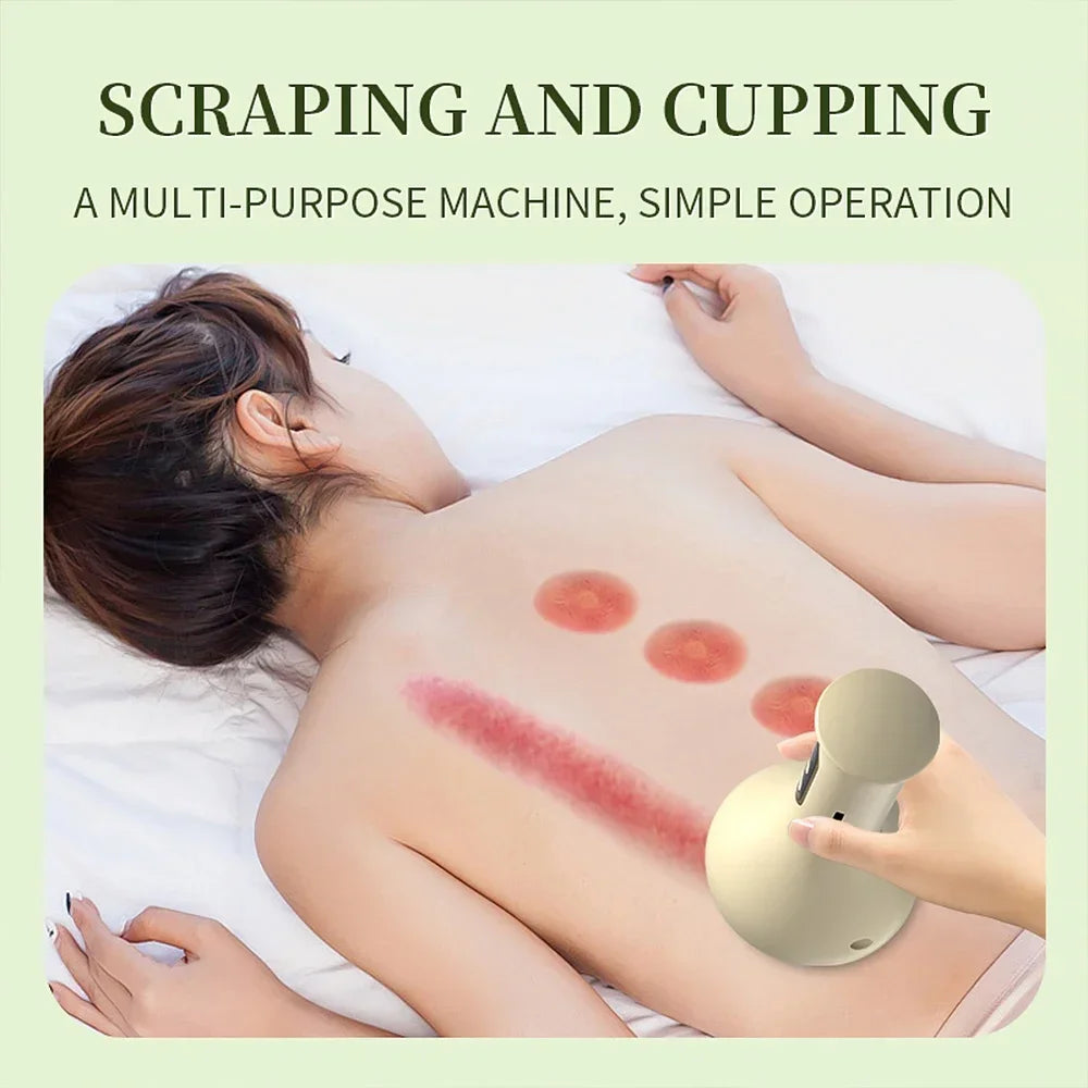 Electric Cupping & Scraping Massager Hot Compress Body Slimming Tool