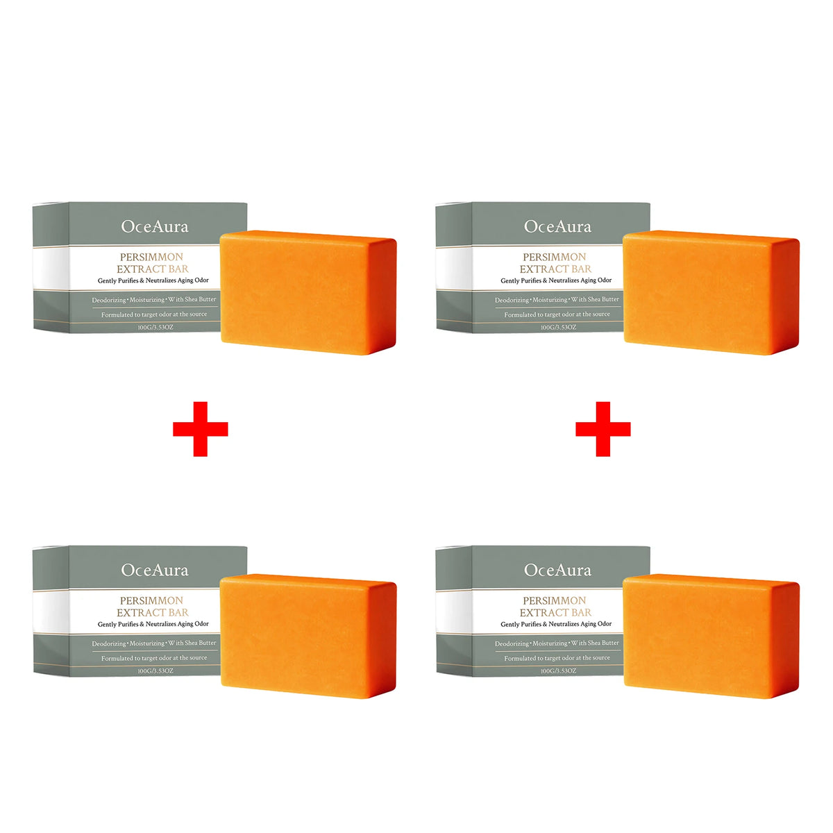 Persimmon Deodorizing Body Soap Aging Odor Neutralizer Skin Care Bar